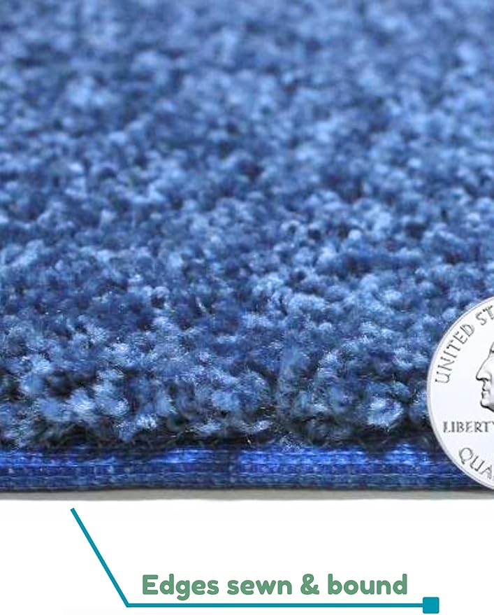 KOECKRITZ Soft and Colorful Kids Classroom Area Rugs (Passes Flammability Pill Test) Many Sizes and Bright Colors to Select from (9' Round, Royal)