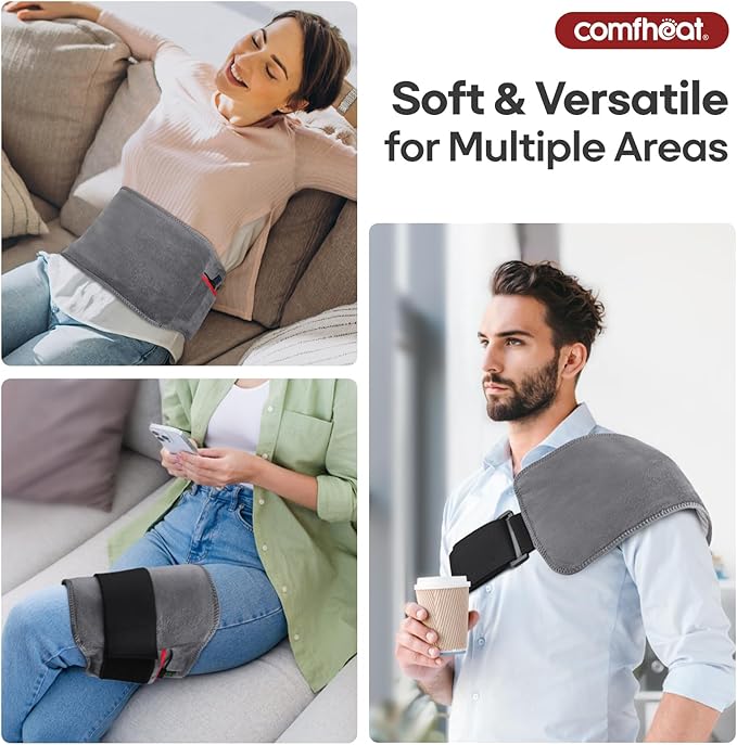 Portable Heating Pad for Back Pain Relief, Upgraded Cordless Lower Back Heat Pads Wearable 10000mAh Battery Powered, Hot Compress, Extra Large 60", Gift for Women Men, Fit Size S/M/L/XL