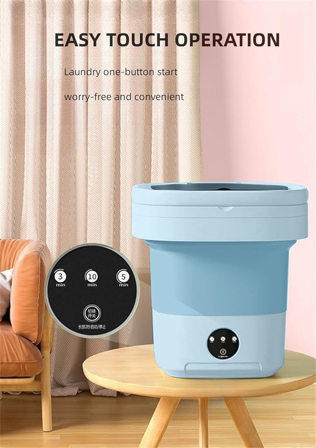 Portable Washing Machine, Mini Washer,16L Upgraded Large Capacity Foldable Washer.Deep Cleaning of Underwear, Baby Clothes and Other Small Clothes.Suitable for Apartments, Dormitories, Hotels.(Blue)