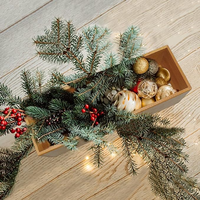 Bamboo Drawer Organizer - Kitchen Utensil Organizer Silverware Tray Cutlery Holder,Office Desk Supplies and Accessories (8.9x5.9x2.6 inch)