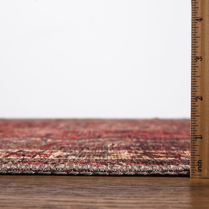 Keen Home Design 3x5 Rug - Machine Washable Entry Rug with Non-Slip Backing, Ideal for Enteryway, Kitchen, Bathroom, Laundry Room - Vintage, Easy Clean, Durable, Low Pile Rug - (3' x 5')