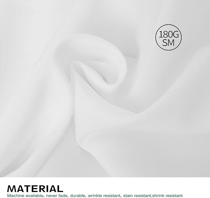 Surmente White Rectangle Tablecloth 60 x 120-inch Rectangular Polyester Table Cloth for Weddings, Banquets, or Restaurants