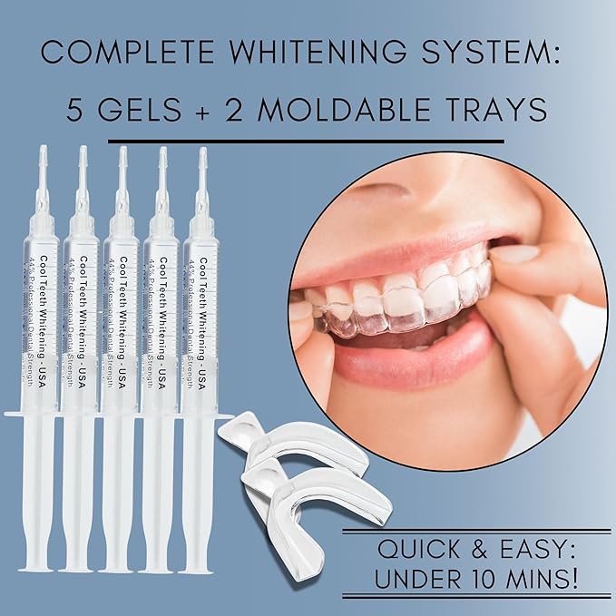 Teeth Whitening Gel Refill for Trays - Professional Strength 44% Carbamide Peroxide Formula - Fast & Effective Bleaching Solution for a Brighter Smile