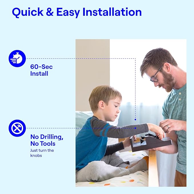 BedShelfie Bedside Shelf for Bunk Bed & Top Bunk, College Dorm Room & Loft Nightstand, Floating Bed Side Table Tray Storage - Original White Wood
