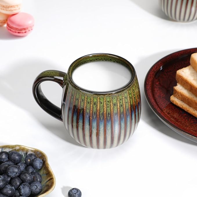 CosyCorner Ceramic Coffee Mugs Set, 17 oz Large Coffee Cups for Home and Office, Ceramic Cup for Coffee & Tea(B×4 pcs)