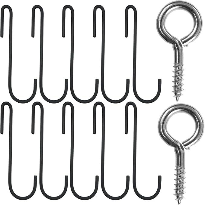 Sorbus® Pot and Pan Rack for Ceiling with Hooks — Decorative Oval Mounted Storage Rack — Multi-Purpose Organizer for Home, Restaurant, Kitchen Cookware, Utensils, Books, Household (Hanging Black)