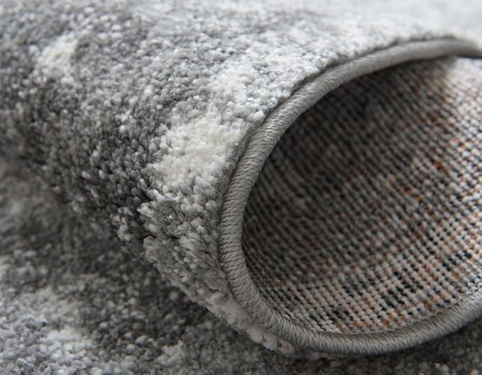 Unique Loom Rosso Collection Vintage, Traditional, Bohemian, Geometric, Distressed, Southwestern Area Rug (2' 7 x 10' 0 Runner, Gray/Ivory)