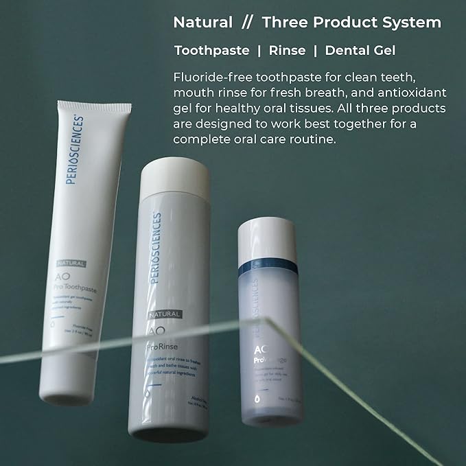 PerioSciences Natural Oral Care Kit - Toothpaste, Mouthwash, Gel