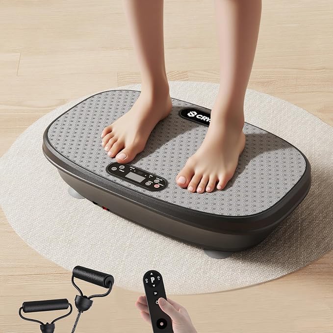 MAIBO Vibration Plate Exercise Machine, Vibration Plate for Lymphatic Drainage, Full Body Workout Shaker for Weight Loss, 200 Adjustable Speeds, Vibrate Stand Shake Board Sport Gym for Women Men