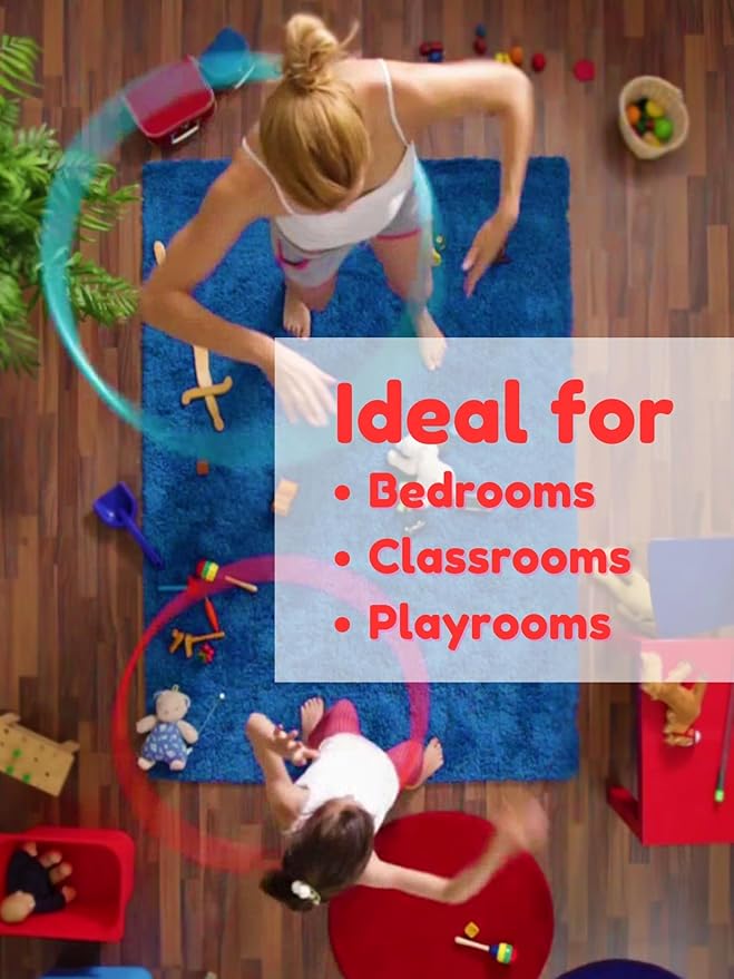 KOECKRITZ Soft and Colorful Kids Classroom Area Rugs (Passes Flammability Pill Test) Many Sizes and Bright Colors to Select from (8' Round, Tangerine)