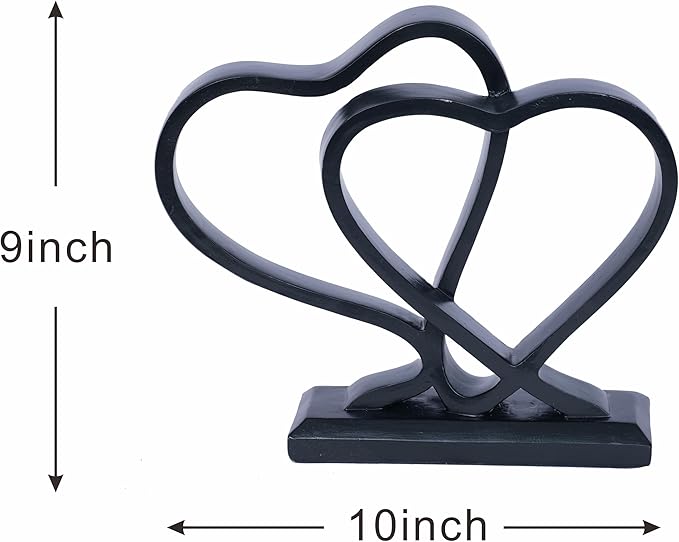 Heart Sculpture for Living Room Decor Heart Decoration Gift for Her and Him Love Wedding Anniversary Couples Gift Modern Heart Statue for Home Coffee Table Dining Table Centerpiece Birthday Gift