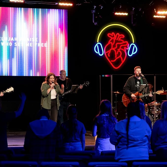 Heart With Headphone Neon Sign USB Power Music Heart Neon Light Dimmable Music Lover Led Art Sign Wall Decor for Bedroom Bar Party Studio Unique Gift for Music Enthusiasts