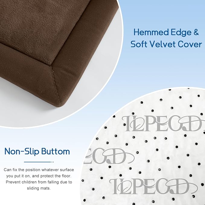 Baby Play Mat for Floor Tummy Time Mat Nursery Rug Muscle Mat Area Rug Playroom Rug Tatami Mat 9'2"x6'7" Memory Foam 1.3" Thick Crawling Mat for Babies,Toddlers, Infants, Kids,Floor Mat,Coffee