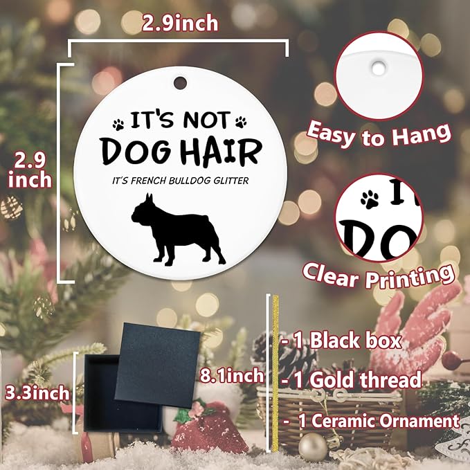 524-zsgj-French Bulldog Home & Kitchen > Home Décor Products > Home Décor Accents > Hanging Ornaments