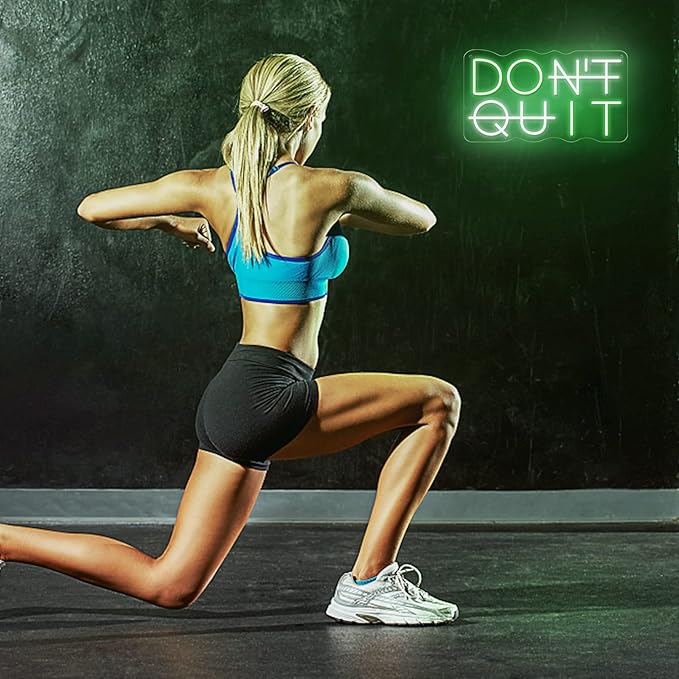 Don't Quit LED Neon Sign for Wall Decor, DO IT Neon Lights Party Decorations, USB Powered Switch LED Lights Adjustable for Office, Gym, Man Cave, Gamer Room Decor