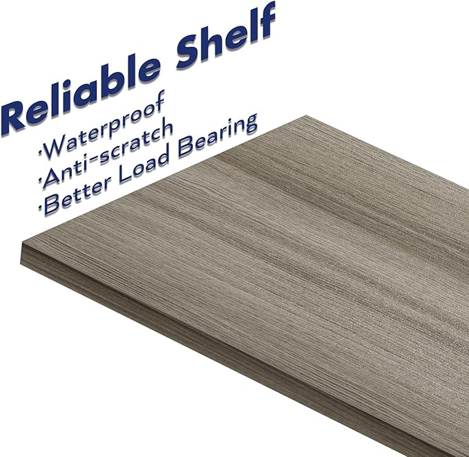 NUMENN Bookshelf, 5 Tier Bookshelves, Home Office Bookcase Shelf Storage Organizer, Free Standing Storage Shelving Unit for Bedroom, Living Room and Home Office, Grey