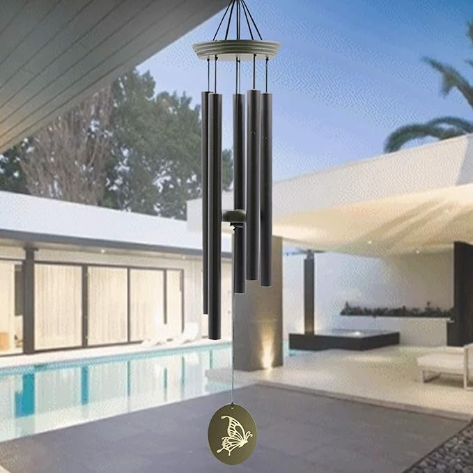 Wind Chimes for Outside, WindChimes Outdoor Tuned Soothing Melody, Wind Chimes Gifts for Mom, Wind Chime Outdoor Decoration, Patio, Garden, Yard. Butterfly Wind-Chime