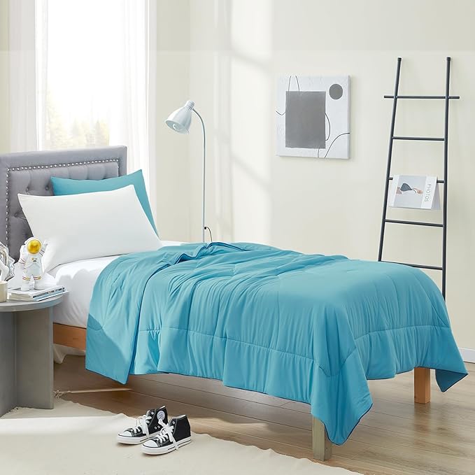 Dream Valley®Outlast®Deepsleep Cooling Comforter, Throw Size, NASA-Grade Space Technology Cooling Blanket for Hot Sleepers Night Sweats, Q-Max > 0.45 Aerocool™Breathable, Dream Blue, 60"x80"
