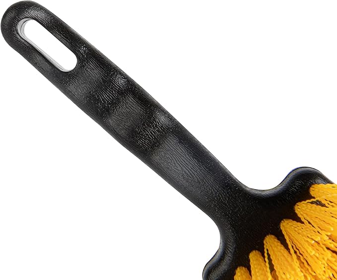Restaurantware-Clean Tek Professional 10.24 Inch Utility Brush, 1 Heavy-Duty Scrub Brush - Plastic Bristles, Ergonomic Handle, Black Plastic Cleaning Scrub, Ideal for Indoor and Outdoor Cleaning