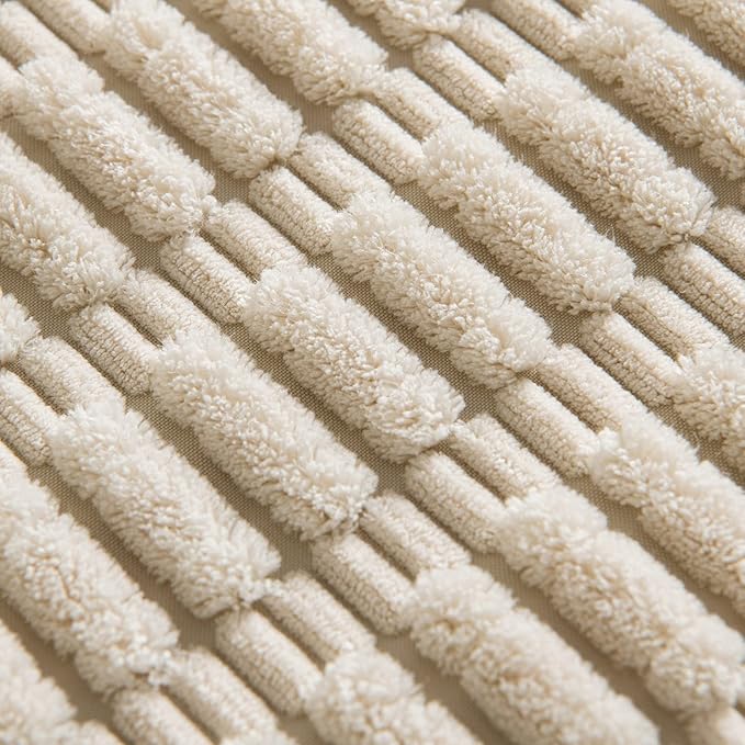 MIULEE Pack of 1 Cream White Long Body Lumbar Decorative Throw Pillow Cover 14x36 Inch for Bed Couch Sofa Living Room Soft Boho Pillow Cover Modern Farmhouse Home Decor