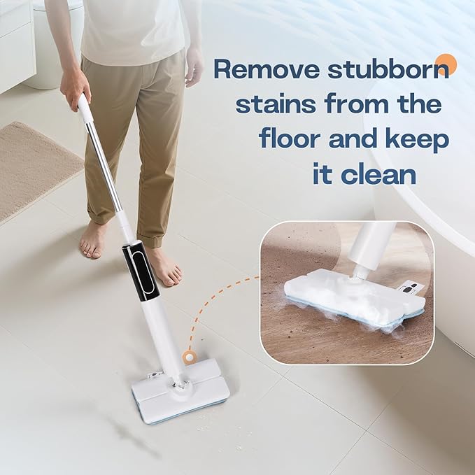 Steam Mop, Detachable Handheld Steam Cleaner for Home,1200W Heat to 260 ยฐF in 20S, 2 Steam Modes & LED Display, 23FT Cord, Steam Mops for Floor Cleaning, Hardwood,Bathroom, Tile, Carpets