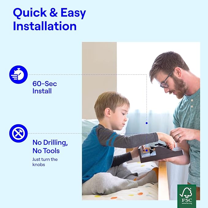 BedShelfie Bedside Shelf for Dorm Room Bunk Bed & Top Bunk, College Dorm Room Essentials, Bedside Caddy, Clip on Floating Desk Tray, Bed Side Table Storage, Loft Nightstand Decor - Cable Catch, White