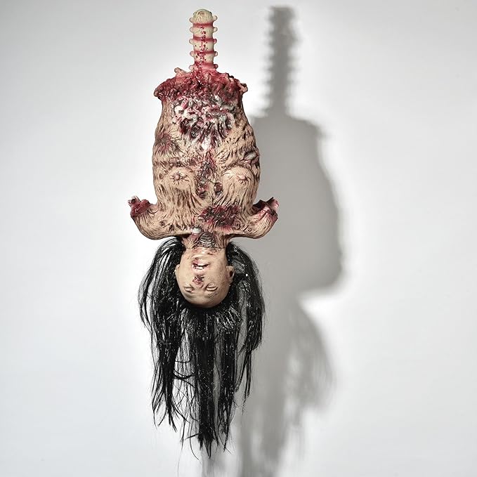 AW 32" Halloween Prop Limbless Woman Corpse Hanging Half Body Haunted House Party Yard Outdoor Decoration 2025
