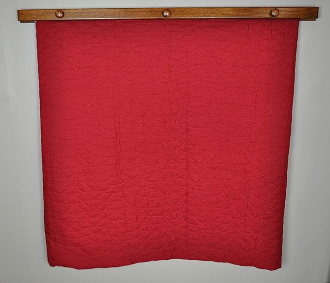 RRD Quilt Hanger for Wall for Display (72") Amish Made Wooden Quilt Rack Wall Mount - Rustic Tapestry Quilt Wall Hangers (Maple Wood, Natural Stain, 72" Long)