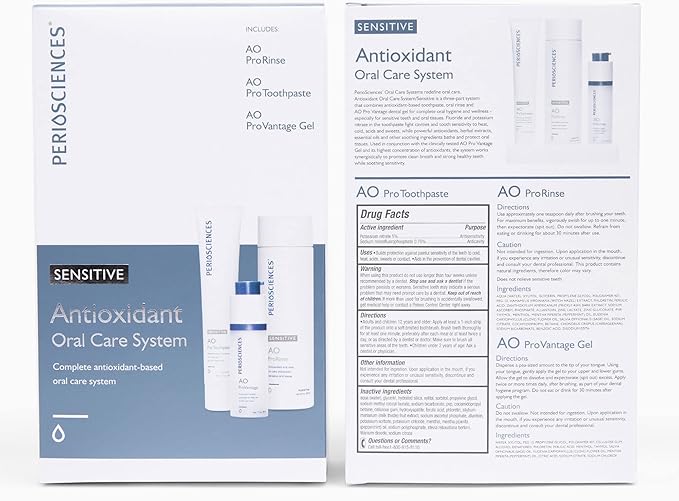 PerioSciences Oral Care Kit for Sensitive Teeth - Toothpaste, Mouthwash, Gel