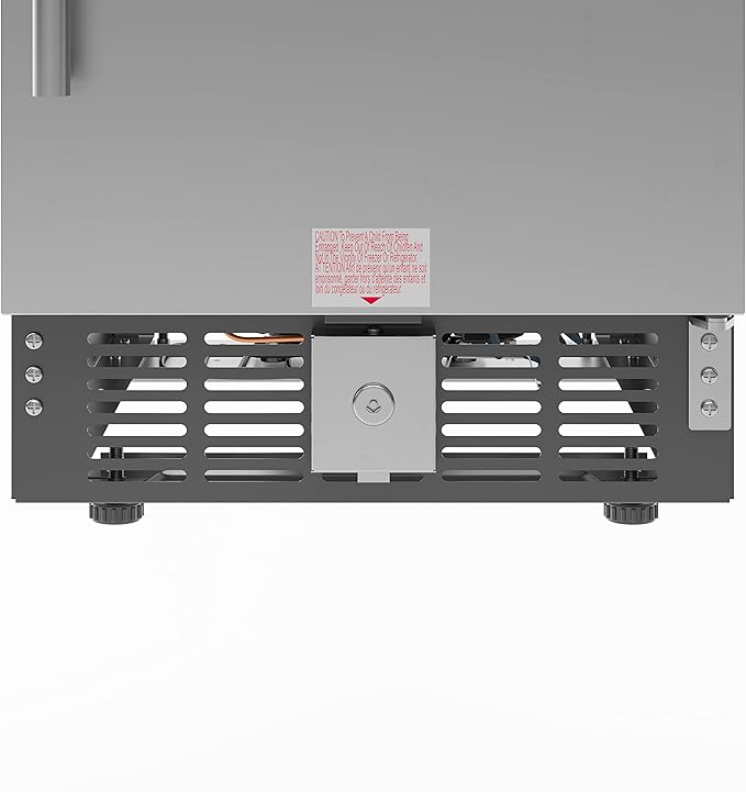 KoolMore 15” Inch 3 Cu. Ft. Built-In Mini Fridge for Food and Beverages with 3 Glass Shelves, Stainless Steel Door, LED Light for Home, Office, Garage, or Dorm Room Use (KM-BIR3C-SS)