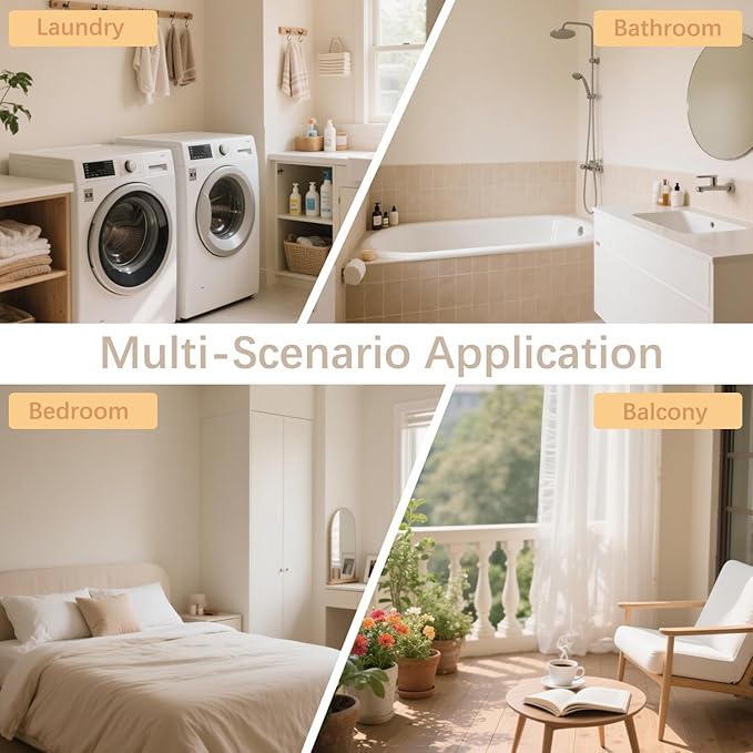 Wall Drying Rack Clothing - Retractable & Foldable Clothes Drying Rack Wall Mounted for Laundry Room Organization | Laundry Room Hanging Rack for Dorm, Closet, Balcony & Indoor/Outdoor Use