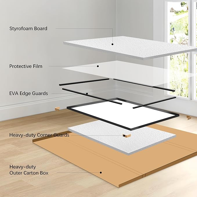 Black Bathroom Mirror, 40x48 Inch Rectangular Framed Mirror, Large Wall Mounted Bathroom Vanity Mirror Over Sink for Bedroom,Restroom, Living Room, Hangs Vertically or Horizontally