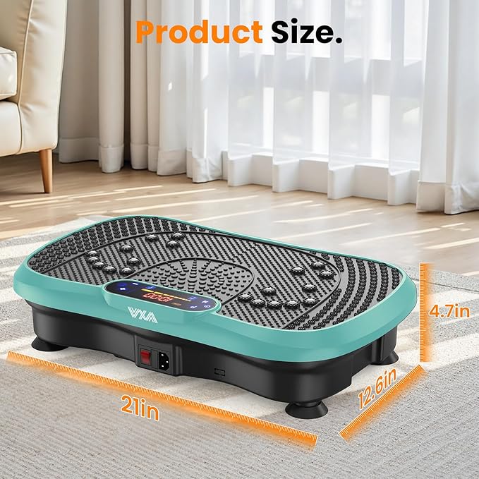 AXV Vibration Plate Fitness Platform Exercise Machine Vibrating Lymphatic Drainage Shaking Full Body Shaker Workout Vibrate Stand Shake Board Sport Gym for Weight Loss Fat Burner for Women Men