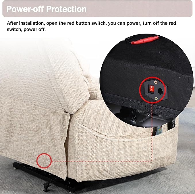 Power Lift Recliner Chair for Adults Elderly Lay Flat Velvet Recliners with Massage Heating, Extended Footrest, Wireless Charging Device, USB Ports, Cup Holder, Lumbar Pillow