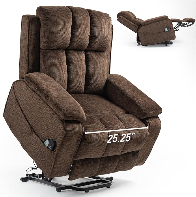 Lazy Boy Recliner Chair, Postoperative Recovery,Retractable 23'' Extra-Long Leg Support Lift Chair Hold up to 400lb,25.5'' Oversized Recliner seat for Big and Tall