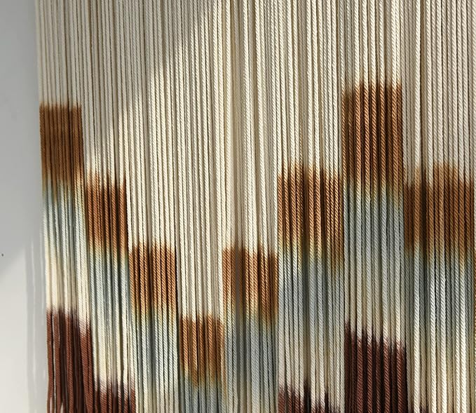 Flber Macrame Wall Hanging Tie-Dye Geometric Decor Large Scale Wall Art Statement Bohemian Yarn Tapestry Home Wall Decor 59''W*35''L