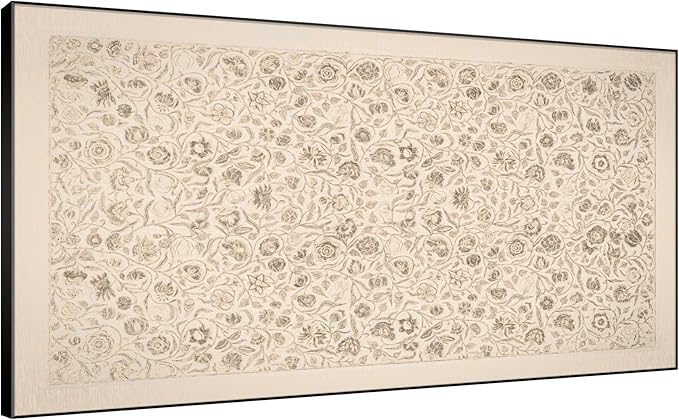 SIGNWIN 36"x72" Extra Large Framed Wall Art Vintage Botanical Sketch with Detailed Floral Pattern, Classic Nature Illustration for Home Living Room Bedroom Decor (Frame Assembly Required)