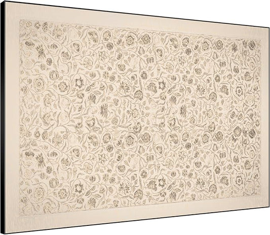 SIGNWIN 36"x46" Extra Large Framed Wall Art Vintage Botanical Sketch with Detailed Floral Pattern, Classic Nature Illustration for Home Living Room Bedroom Decor (Frame Assembly Required)