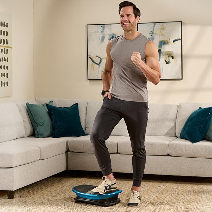 Lifepro Voice Controlled Vibration Plate – Whole Body Vibrating Platform, Curved Ergonomic Design – Supports Lymphatic Drainage, Muscle Relaxation & Recovery – Remote Watch, 265 lb Max Load