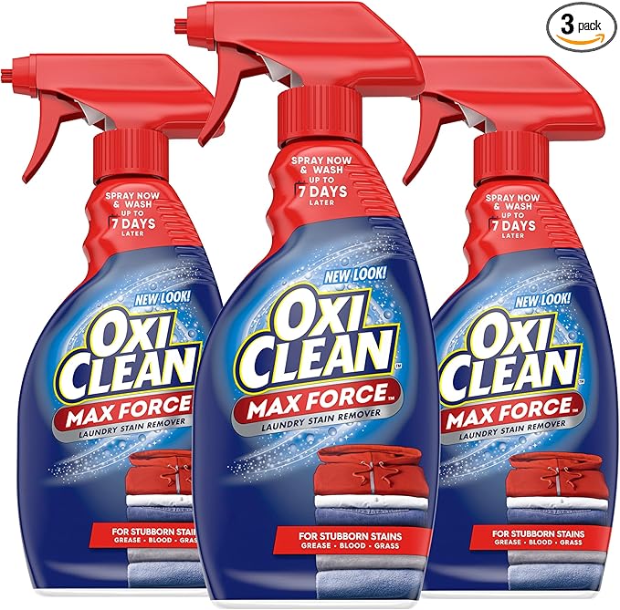 OxiClean Max Force Laundry Stain Remover Spray, 12 Fl. Oz, 3-Pack