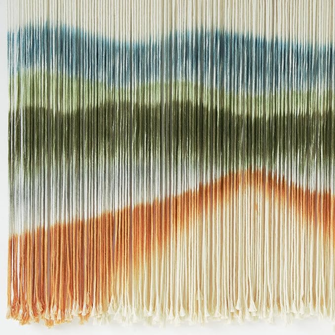 IOWER Macrame Wall Hanging Dip-Dye Chic Home Decor Boho Wall Decor Yarn Wall Art for Nursery, Bedroom, Living Room,Backdrop,57" W X 35" L