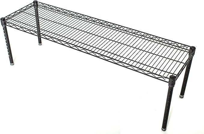 Omega Products Corporation 18" Deep x 72" Wide x 14" High Black Stationary Dunnage Rack