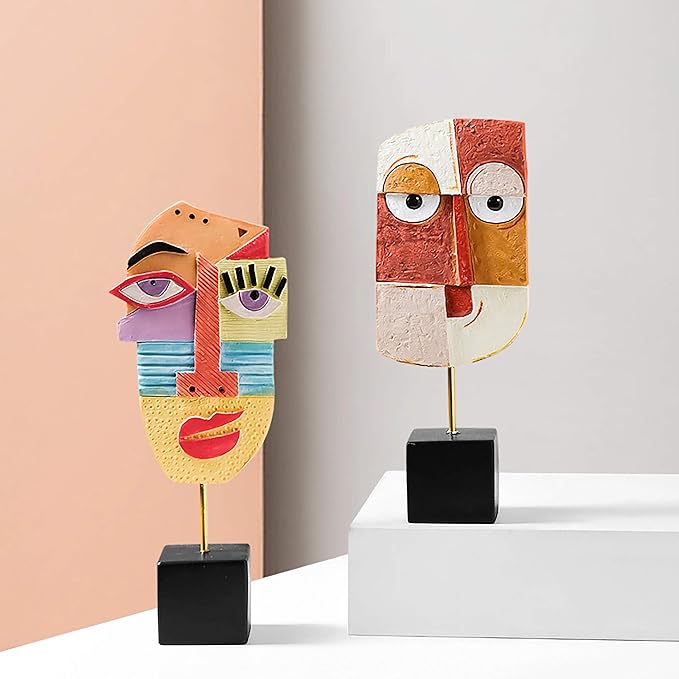 High Spirits - Handcrafted Resin Abstract Sculpture for Home Decor, Modern Book Shelf TV Stand, Living Room, Dining Room Table, Bedroom, Office Desktop, Cabinets Decorative Ornaments