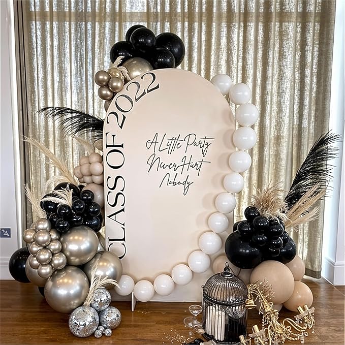 White Quick Link Balloons - 100PCS Linking Balloons for Wedding, Birthday, Baby Shower, Engagement, Graduation Party Decorations (10inch)