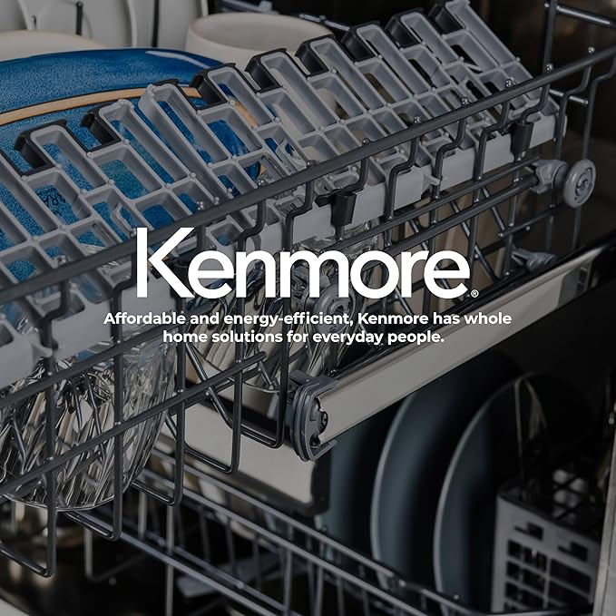 Kenmore 24" Built-in Stainless Steel Tub Dishwasher SmartWash, UltraWash, SmartDry Plus, MoreSpace Adjustable Rack, Energy Star Certified, Fingerprint Resistant
