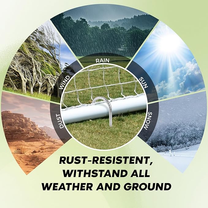 12 inches Tent Stakes Heavy Duty 34-Pack, 5/16" Diameter J Hook Fence Stakes Rebar Ground Stake for Inflatables, Tarp, Yard Lawn Outdoor Decoration