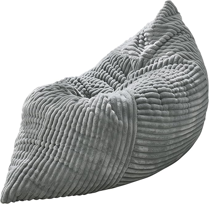 Hobestluk 3 in 1 Bean Bag Chair Giant Bean Bag Chairs Convertible Bean Bag Floor Cushion with Machine Washable Cover, Beanbag Chairs for Adult (Turquoise Grey)