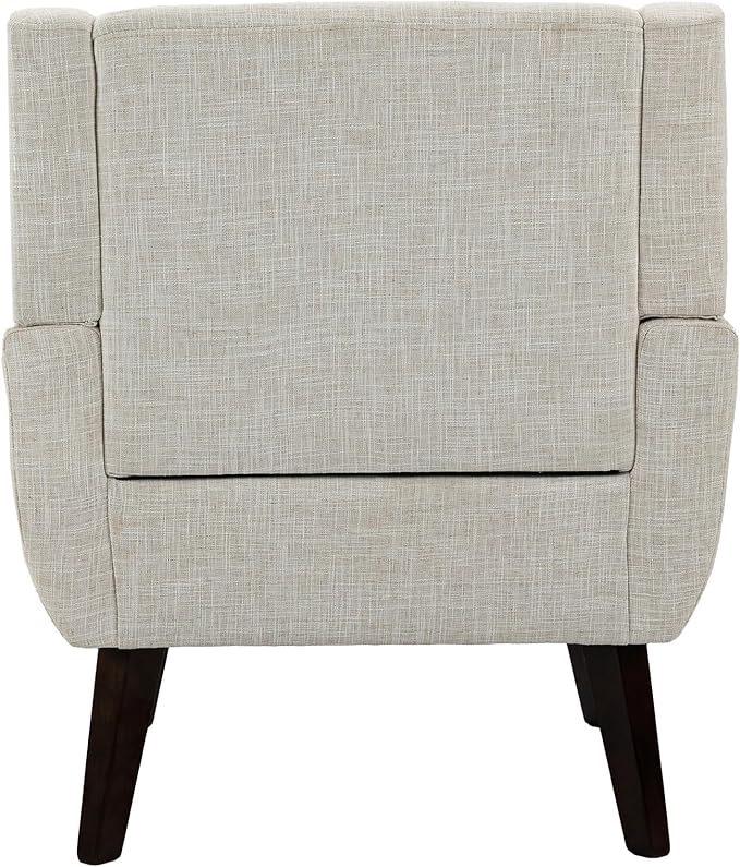 UIXE Accent Chair Modern Upholstered Armchair, Comfy Living Room Arm Chairs Mid Century Single Sofa Reading Side Seat for Bedroom, Home Office - Beige