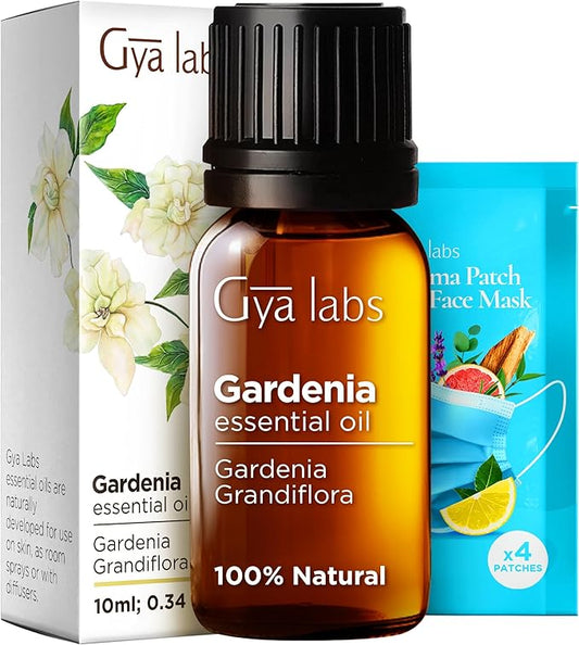 Gya Labs Gardenia Essential Oil for Diffuser - 0.34 Fl Oz - 100% Pure Natural Gardenia Oil for Skin, Aromatherapy & Candle Making Scent