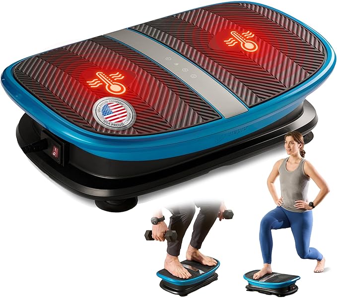 Lifepro Voice Controlled Vibration Plate – Whole Body Vibrating Platform, Curved Ergonomic Design – Supports Lymphatic Drainage, Muscle Relaxation & Recovery – Remote Watch, 265 lb Max Load